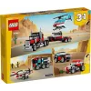 Zestaw LEGO Creator 2-w-1 Ciężarówka z platformą i śmigłowiec 31146, konwertowalna konstrukcja dla dzieci