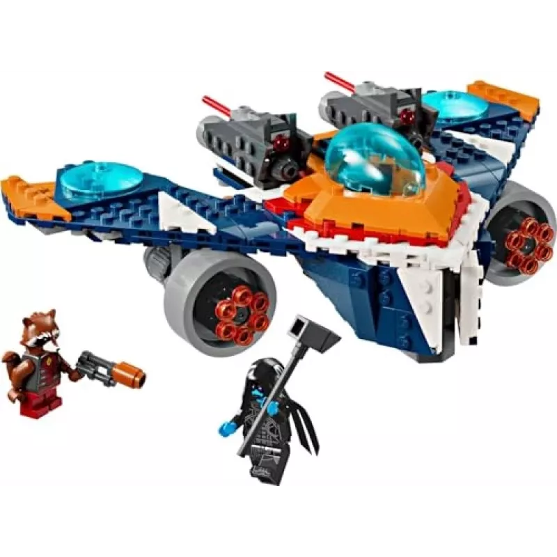 Klocki konstrukcyjne LEGO Marvel Super Heroes Statek kosmiczny Rocket 76278 — zestaw Rocket i Ronan