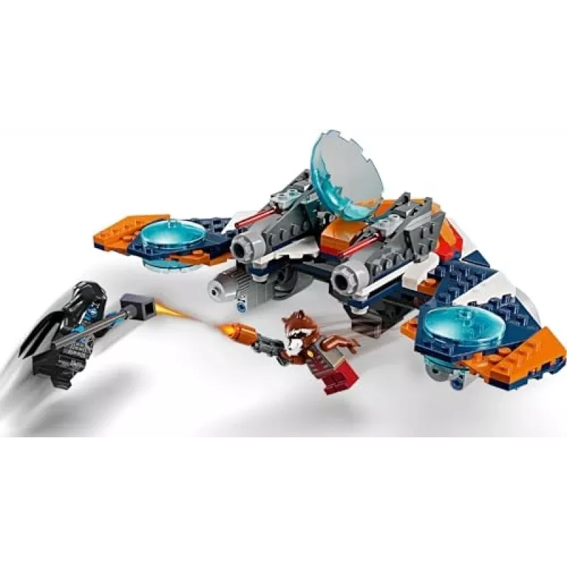 Klocki konstrukcyjne LEGO Marvel Super Heroes Statek kosmiczny Rocket 76278 — zestaw Rocket i Ronan