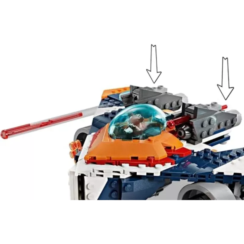 Klocki konstrukcyjne LEGO Marvel Super Heroes Statek kosmiczny Rocket 76278 — zestaw Rocket i Ronan