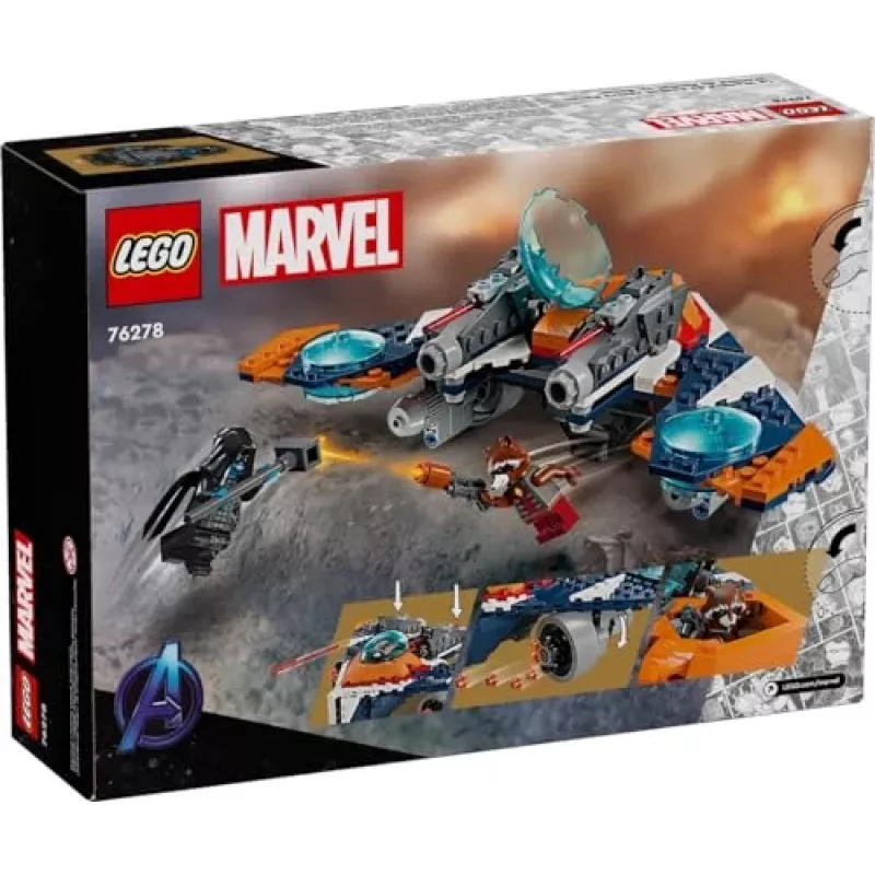 Klocki konstrukcyjne LEGO Marvel Super Heroes Statek kosmiczny Rocket 76278 — zestaw Rocket i Ronan