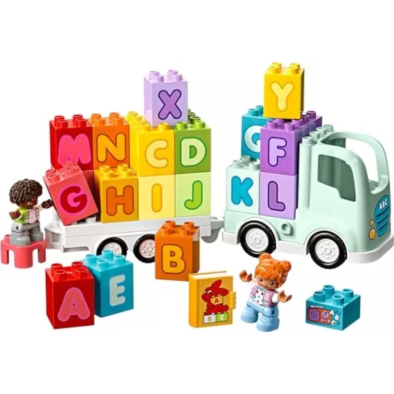 Zabawka konstrukcyjna LEGO DUPLO 10421 Ciężarówka ABC, 36 elementów, 2 minifigurki, dla dzieci od 2 lat, wymiary 110×140×70 mm