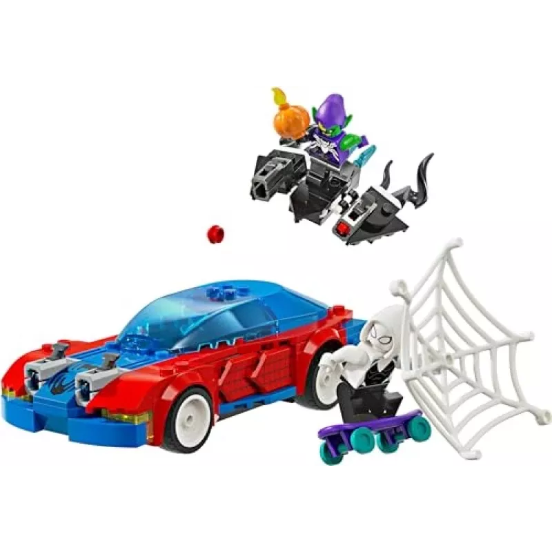Lego Marvel 76279 Samochód wyścigowy Spider-Mana i Venom Green Goblin – zestaw do budowania