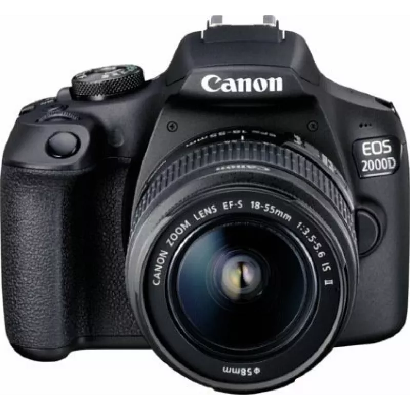 Canon EOS 2000D BK 18-55 IS II EU26 zestaw z lustrzanką 24,1 MP CMOS 6000 x 4000 pikseli Czarny
