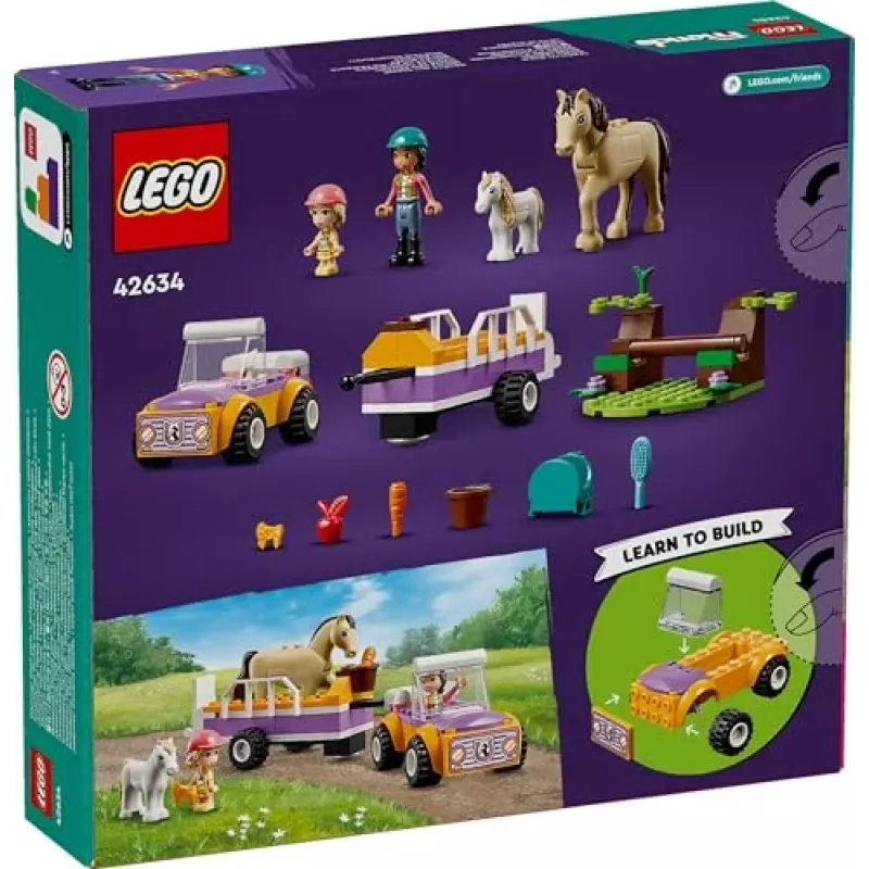 LEGO Friends Zestaw z przyczepą dla koni i kucyków 42634
