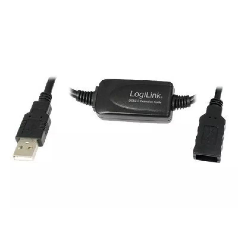 LogiLink UA0143 Kabel USB USB 2.0 Wtyk USB-A do Gniazda 10,00 m Czarny