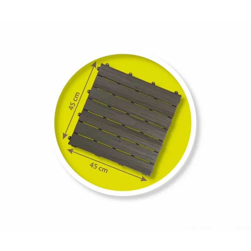 Podłoga Smoby do Domku Ogrodowego Life - Antracytowy Szary, 10 Panel, 2,5 m²