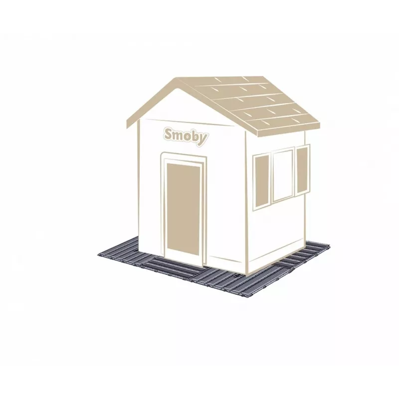 Podłoga Smoby do Domku Ogrodowego Life - Antracytowy Szary, 10 Panel, 2,5 m²