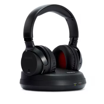 AIWA WHF-930D Bezprzewodowe słuchawki nauszne z aktywną redukcją szumów, Bluetooth 5.0, przetworniki 40 mm, bateria do 28 h, USB-C, składane, czarne