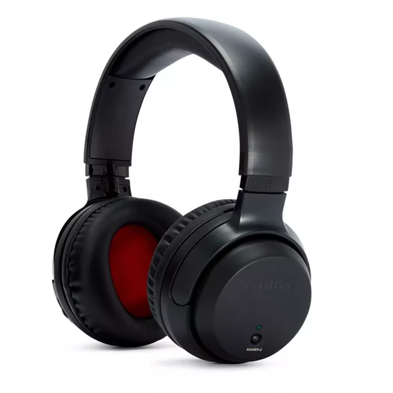 AIWA WHF-930D Bezprzewodowe słuchawki nauszne z aktywną redukcją szumów, Bluetooth 5.0, przetworniki 40 mm, bateria do 28 h, USB-C, składane, czarne