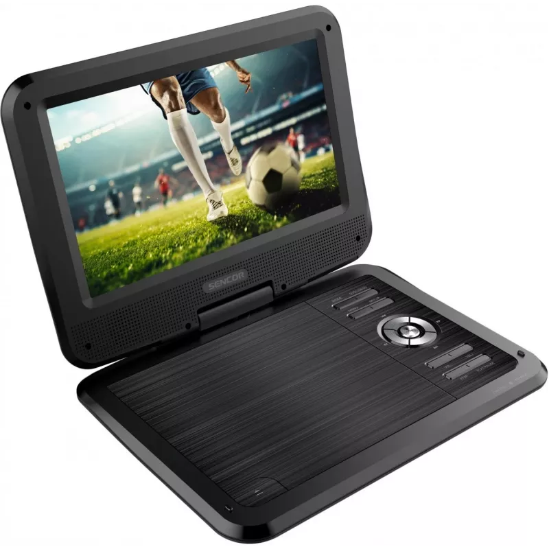 SENCOR SPV 2105 10.1 inch Przenośny odtwarzacz DVD z USB/SD, obracanym ekranem, adapterem samochodowym