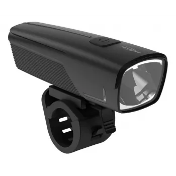 ANSMANN 1600-0524 LED przednie światło rowerowe, 500 lumenów, 50 luksów, 2600mAh, 2W, czarne