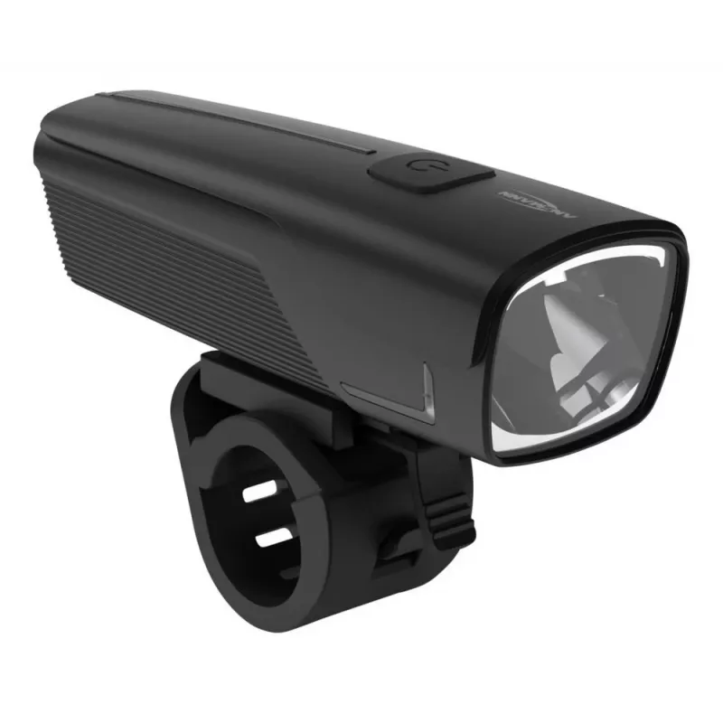 ANSMANN 1600-0524 LED przednie światło rowerowe, 500 lumenów, 50 luksów, 2600mAh, 2W, czarne