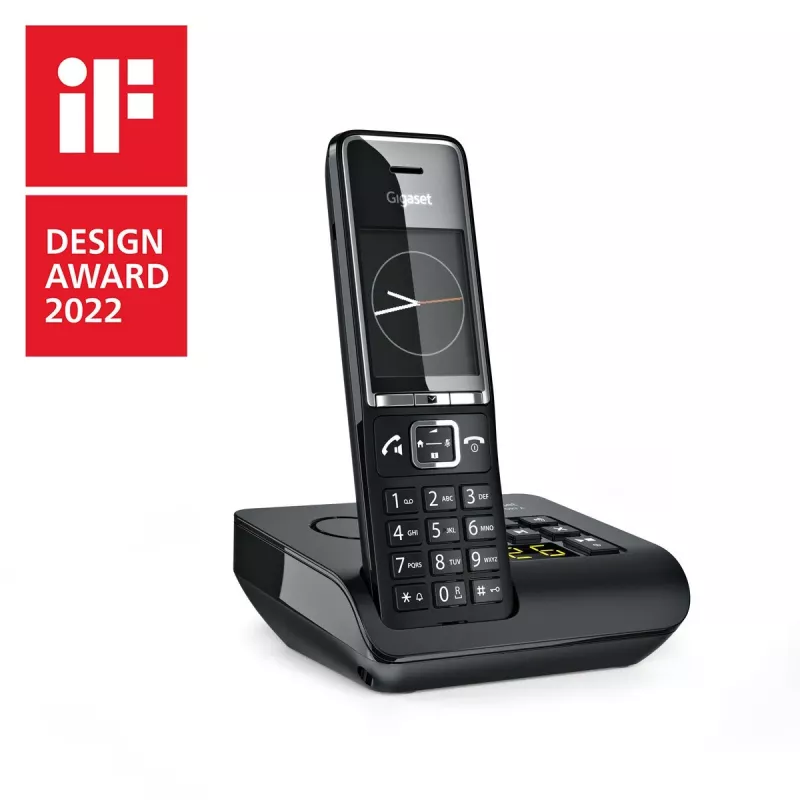 Gigaset Comfort 550A Bezprzewodowy Telefon z Automatyczną Sekretarką, Czarny