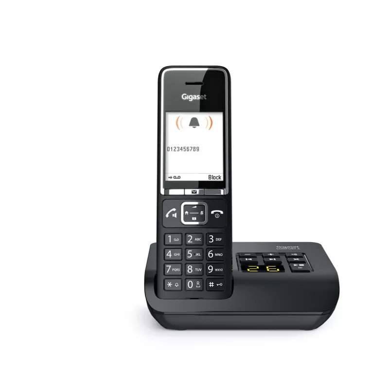 Gigaset Comfort 550A Bezprzewodowy Telefon z Automatyczną Sekretarką, Czarny