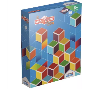 Geomag MagiCube GM120 Magnetyczne Klocki Konstrukcyjne, 30 Elementów, Wielokolorowe, Kwadratowe, Uniseks, Dzieci 1.5+