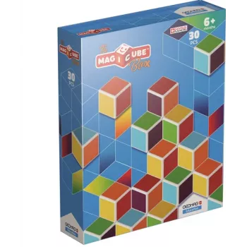 Geomag MagiCube GM120 Magnetyczne Klocki Konstrukcyjne, 30 Elementów, Wielokolorowe, Kwadratowe, Uniseks, Dzieci 1.5+
