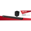 AKAI Soundbar ASB-20CSW 2.1 80W Bezprzewodowy Subwoofer Bluetooth 5.0 HDMI ARC