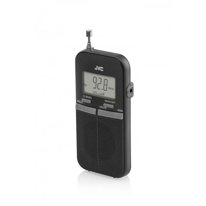 JVC RAE411B Przenośne Radio AM/FM z Tunerem Analogowym, Czarny