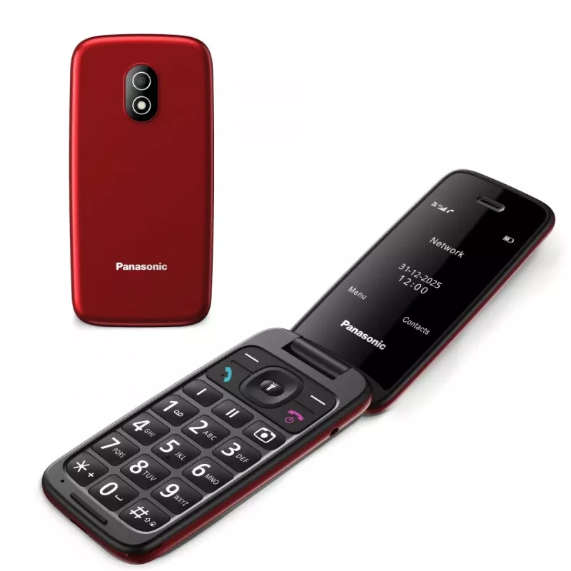 PANASONIC KX-TU410EXR Telefon komórkowy typu clamshell - czerwony