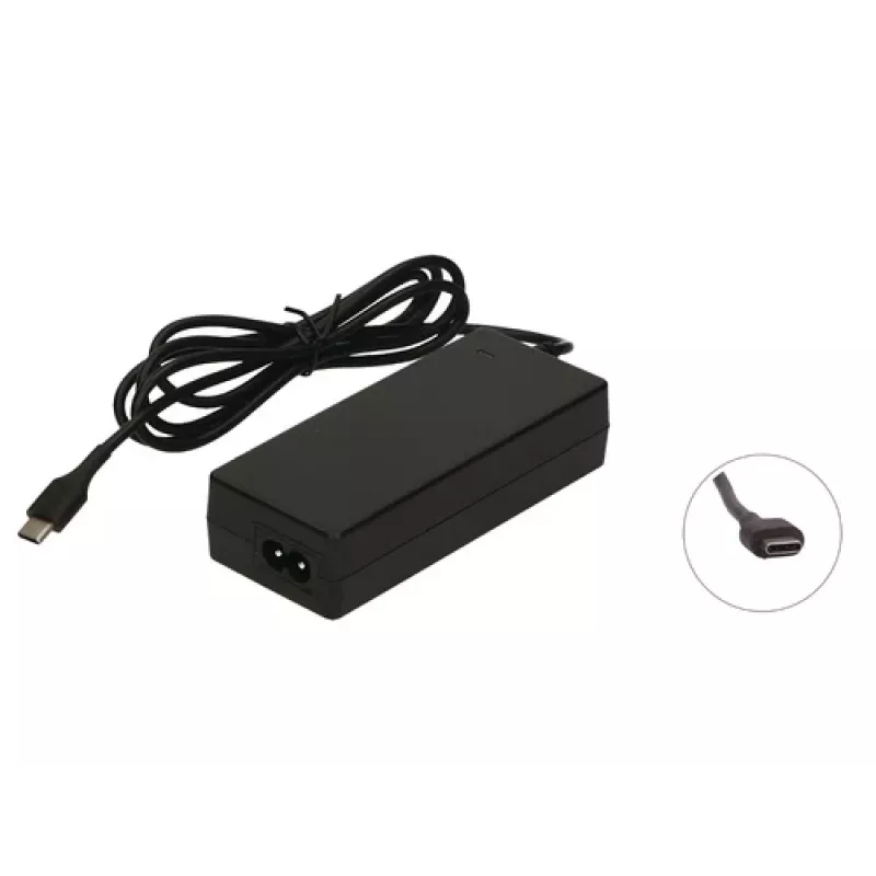 2-POWER PSA Parts CAA0744G 65W AC Power Adapter for Lenovo Notebook - Black