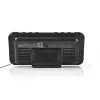 Nedis CLAR004BK Radio Alarm Clock z Wyświetlaczem LED, Tunerem FM, Podwójnym Budzikiem, Projekcją, AUX, Czarny