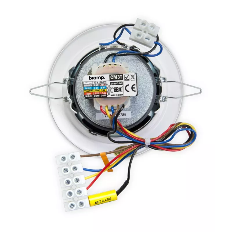 Biamp CM3T 2-Drożny Głośnik Sufitowy - Biały (RAL 9010)