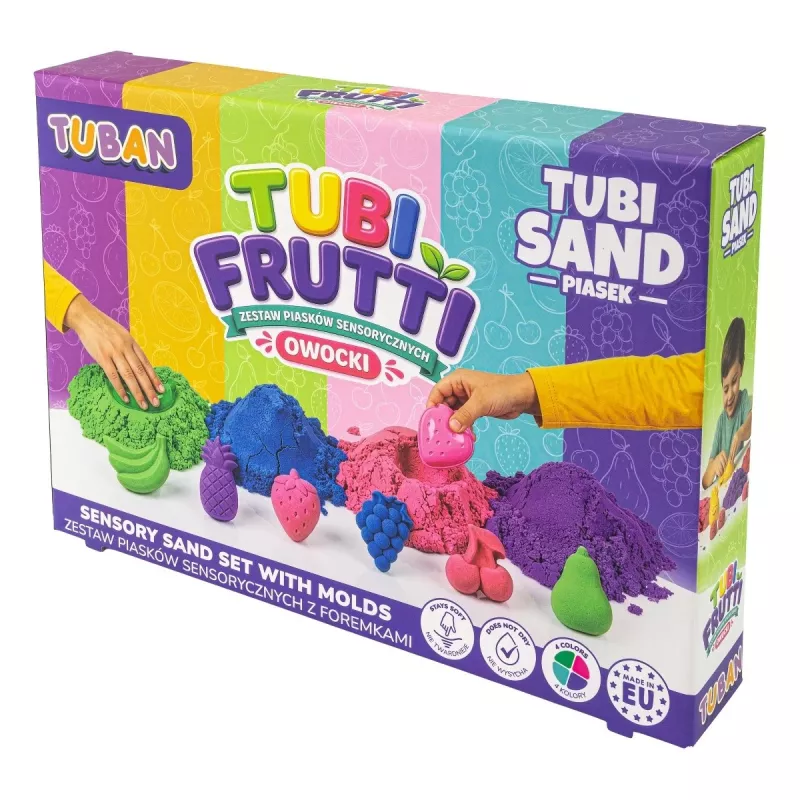 TUBAN Sensory Sand - Tubi Frutti Set 1 kg Multi-Color Fruity Scented