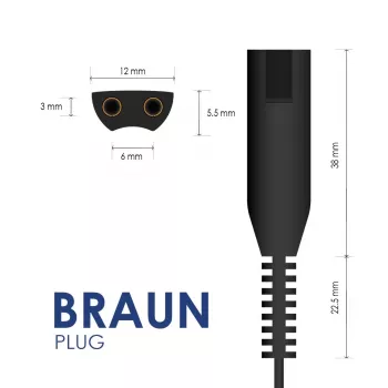 AKYGA Zasilacz do depilatorów Braun - 12V 400mA AC/DC Adapter
