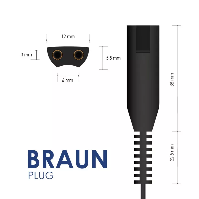 AKYGA Zasilacz do depilatorów Braun - 12V 400mA AC/DC Adapter