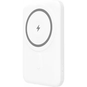 YENKEE Power Bank 501 WH SILIC 5000mAh MagSafe PD 20W Biały