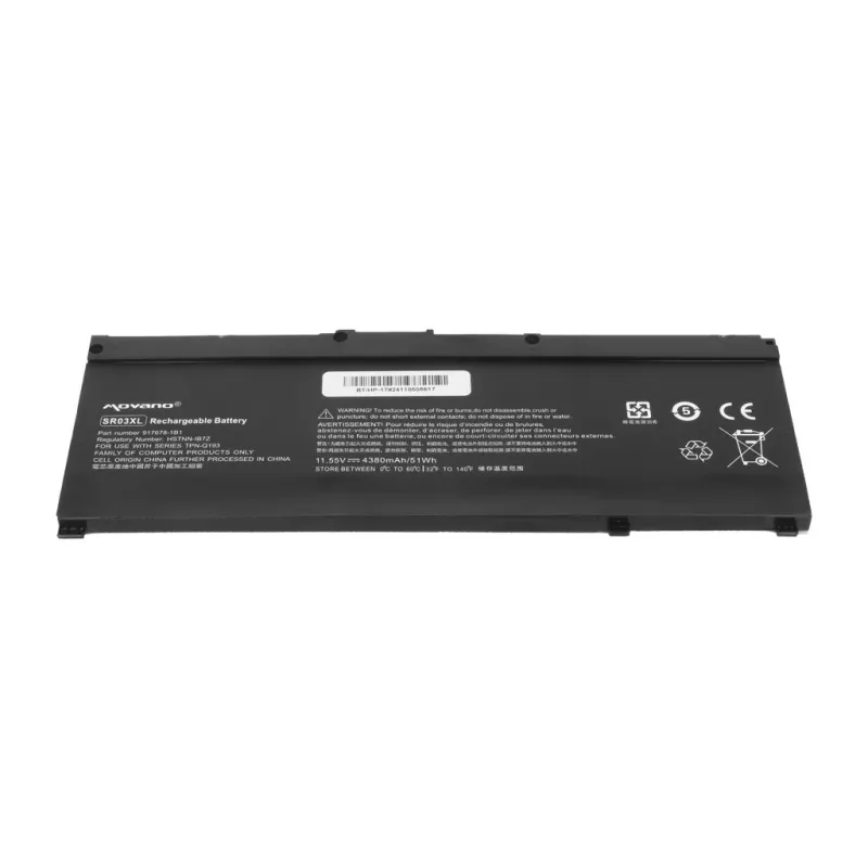 Bateria MITSU SR03XL do HP Gaming 15 17 Omen 15-DC - 4380 mAh (51 Wh)