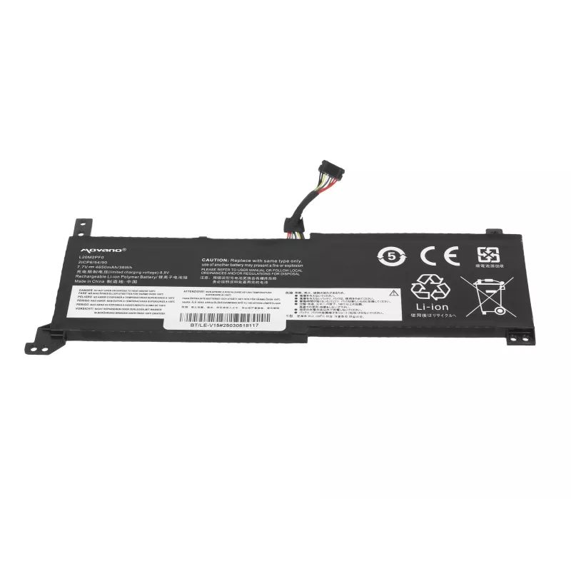 Bateria MOVANO L20M2PF0 L20C2PF0 L20L2PF0 do Lenovo V14 V15 V17 G2-ALC G2-ITL - 4650 mAh (36 Wh)