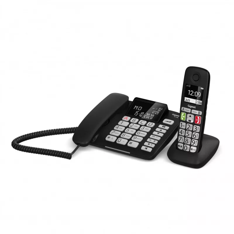 Gigaset DL780 Plus Telefon Stacjonarny z Automatyczną Sekretarką, Czarny