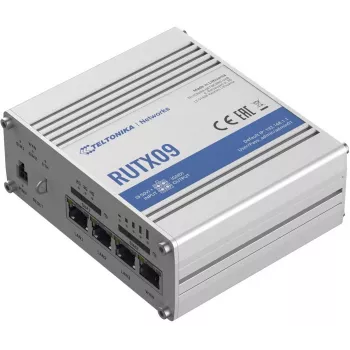 Teltonika RUTX09 Przemysłowy Router Komórkowy 4G LTE-A Cat 6 z 4-Portowym Przełącznikiem Gigabit, Dual SIM, GNSS