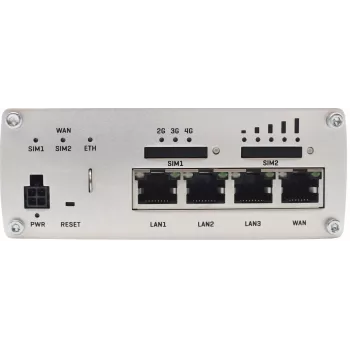 Teltonika RUTX09 Przemysłowy Router Komórkowy 4G LTE-A Cat 6 z 4-Portowym Przełącznikiem Gigabit, Dual SIM, GNSS