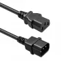 QOLTEC Przewód zasilający IEC C13 C14 3x0,75mm² Czysta miedź 1,8m Czarny