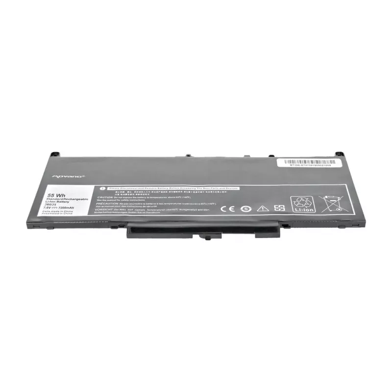 Bateria MOVANO J60J5 GG4FM MC34Y do Dell E7270 E7470 - 7200 mAh (55 Wh)
