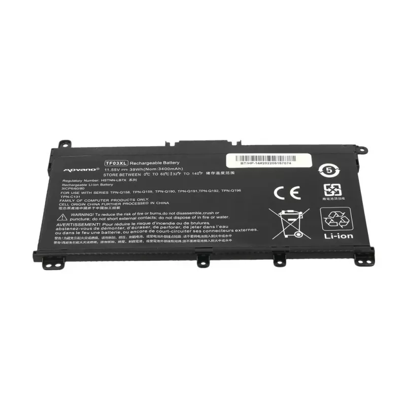 Bateria MOVANO TF03XL do HP Pavilion 14-BF 14-BP 15-CD - 3400 mAh (39 Wh)