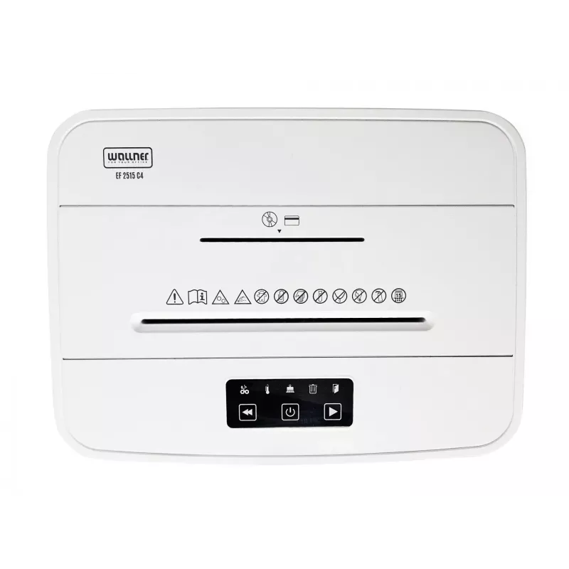 Niszczarka WALLNER EF2515 C4, cięcie krzyżowe, 8 arkuszy, 15 l, czarna