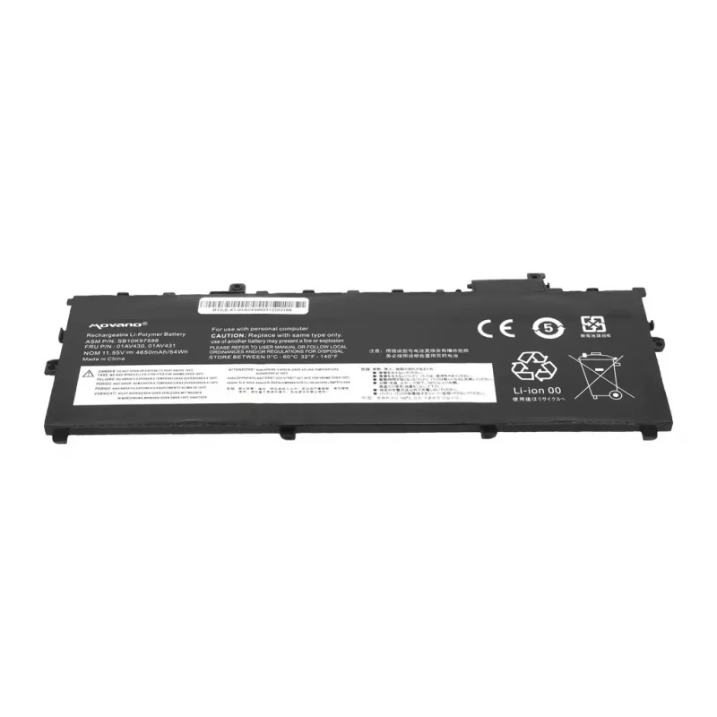 MOVANO Battery 01AV430 do Lenovo ThinkPad X1 Carbon 5th Gen 6th Gen 2017 2018 - 4650 mAh (54 Wh)