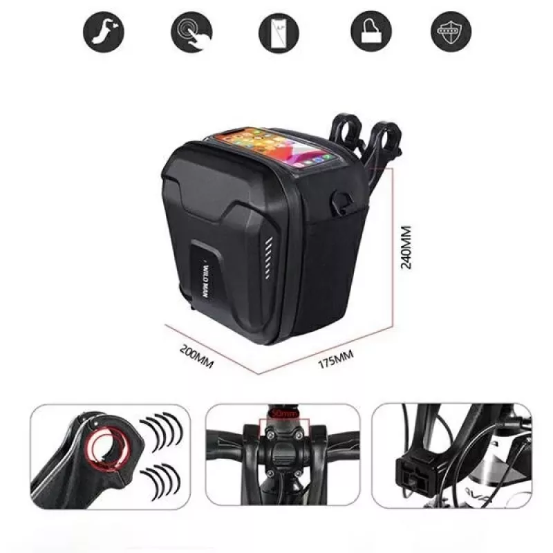 Torba na kierownicę WILDMAN GS9 3L Czarny