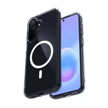 Crong Hybrid Clear Magnetic Case do Samsung Galaxy A57, przezroczysty, kompatybilny z MagSafe