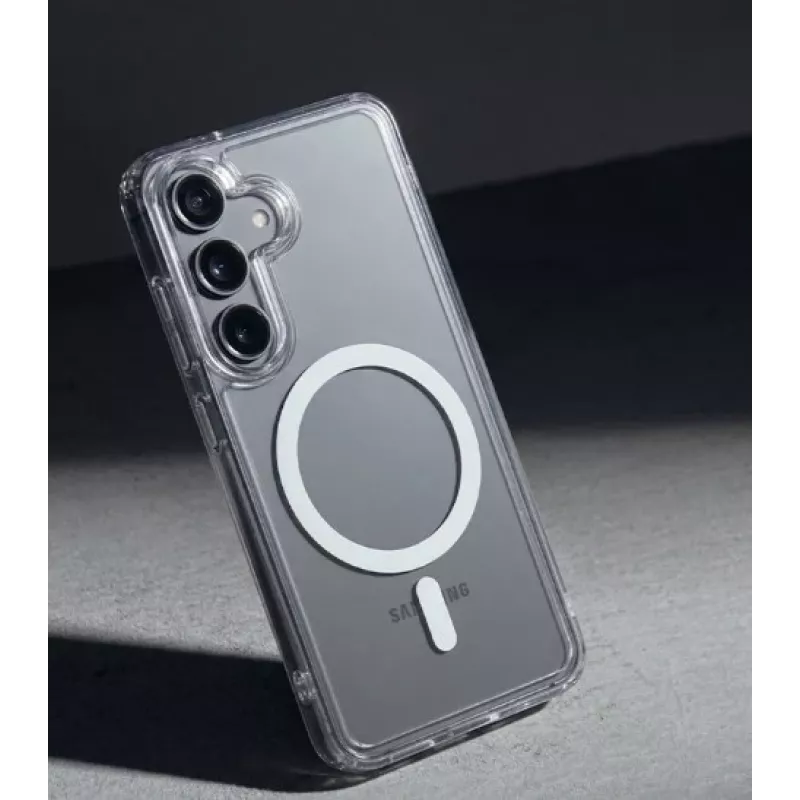 Crong Hybrid Clear Magnetic Case do Samsung Galaxy A57, przezroczysty, kompatybilny z MagSafe