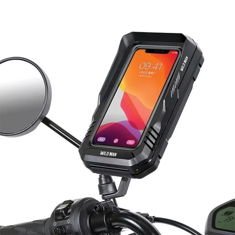 WILDMAN FK3 Torba na ramę rowerową z uchwytem na telefon, Czarny