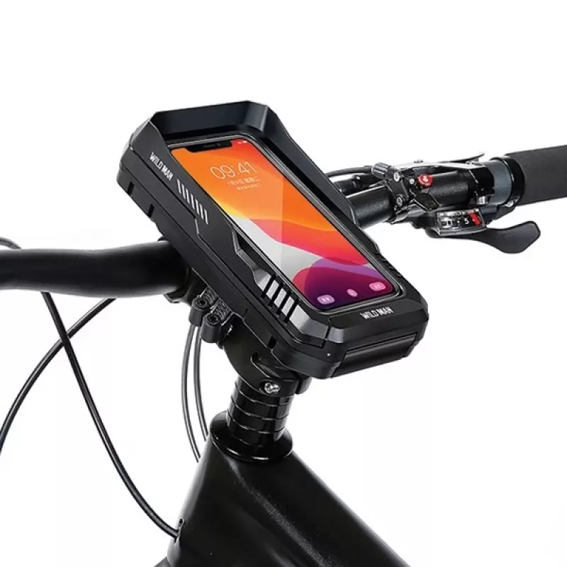 Torba ramowa rowerowa WILDMAN FK4 z uchwytem na telefon – Czarny