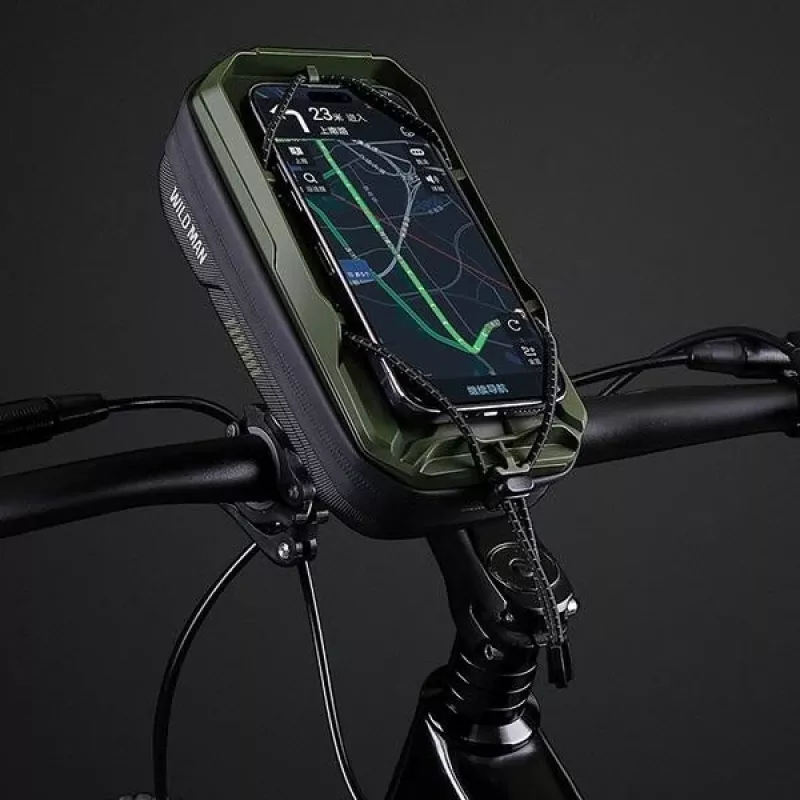 Torba ramowa rowerowa WILDMAN GX330 z uchwytem na telefon, zielony