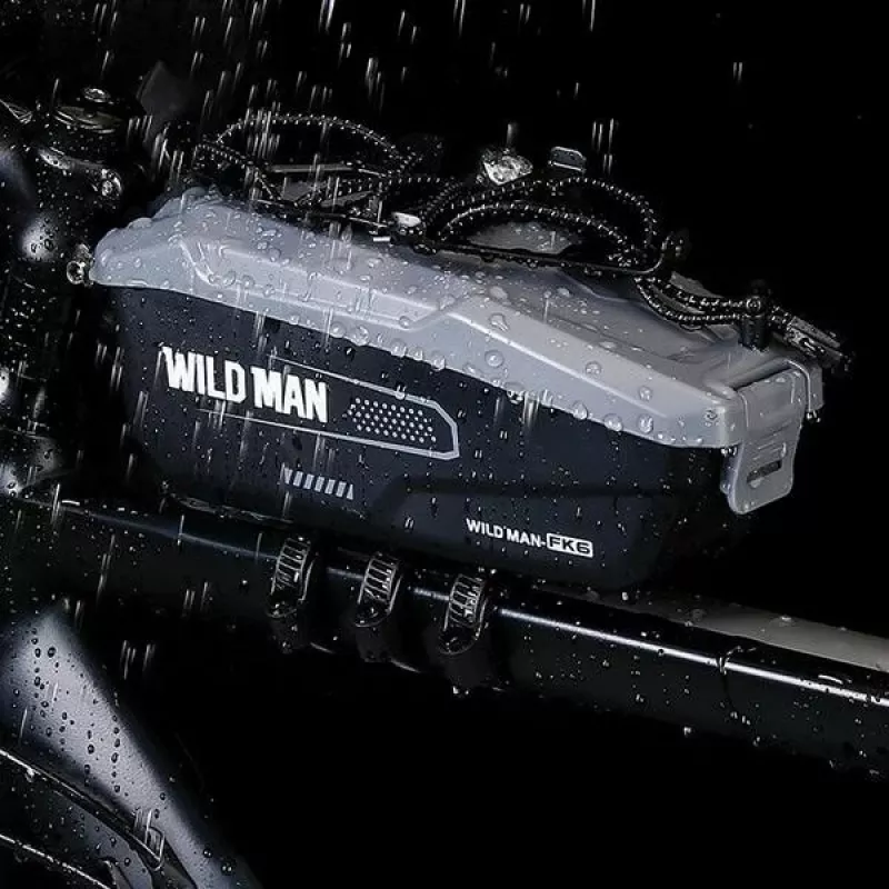 Torba ramowa rowerowa WILDMAN FK6 Szaro-Czarna