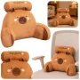 LEAN TOYS Podparcie pleców do fotela Oparcie do fotela Łóżko Kapibara Brązowy 60 x 40 cm
