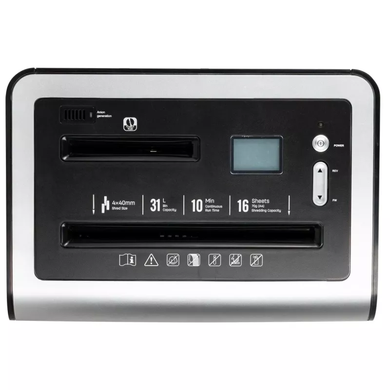 Niszczarka dokumentów DELI E9917EU, cięcie krzyżowe, 10 arkuszy, 20L, czarna